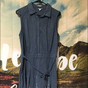 Dress Barn Dresses - Denim and Lace Dress Dress Barn Dresses - Denim and Lace Dress
